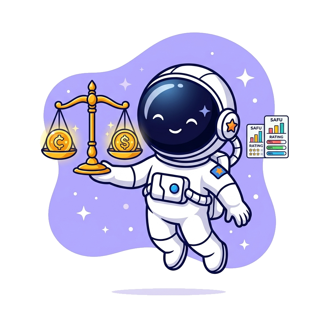 Safety Score Compare Astronaut Illustration