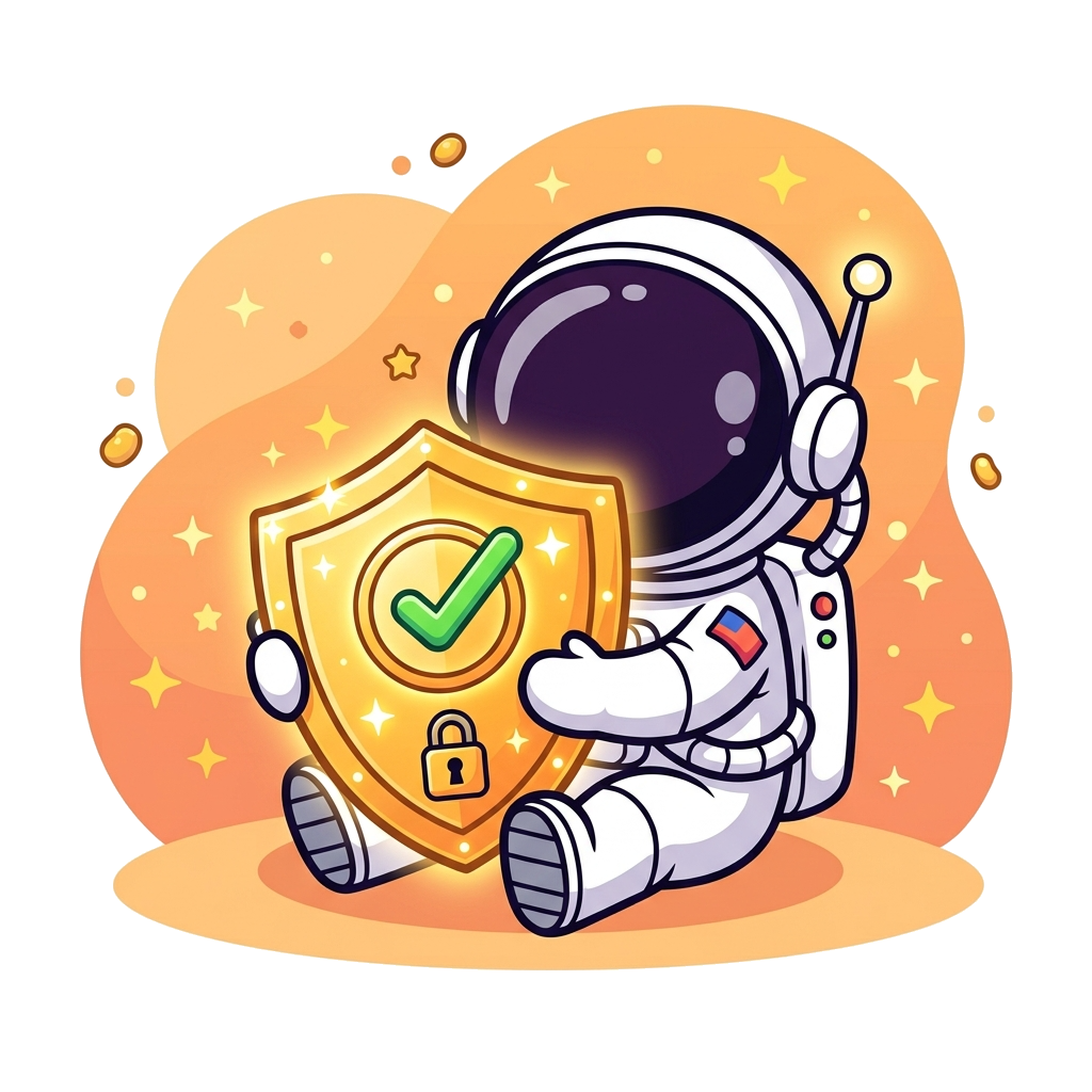 License Checker Astronaut Illustration