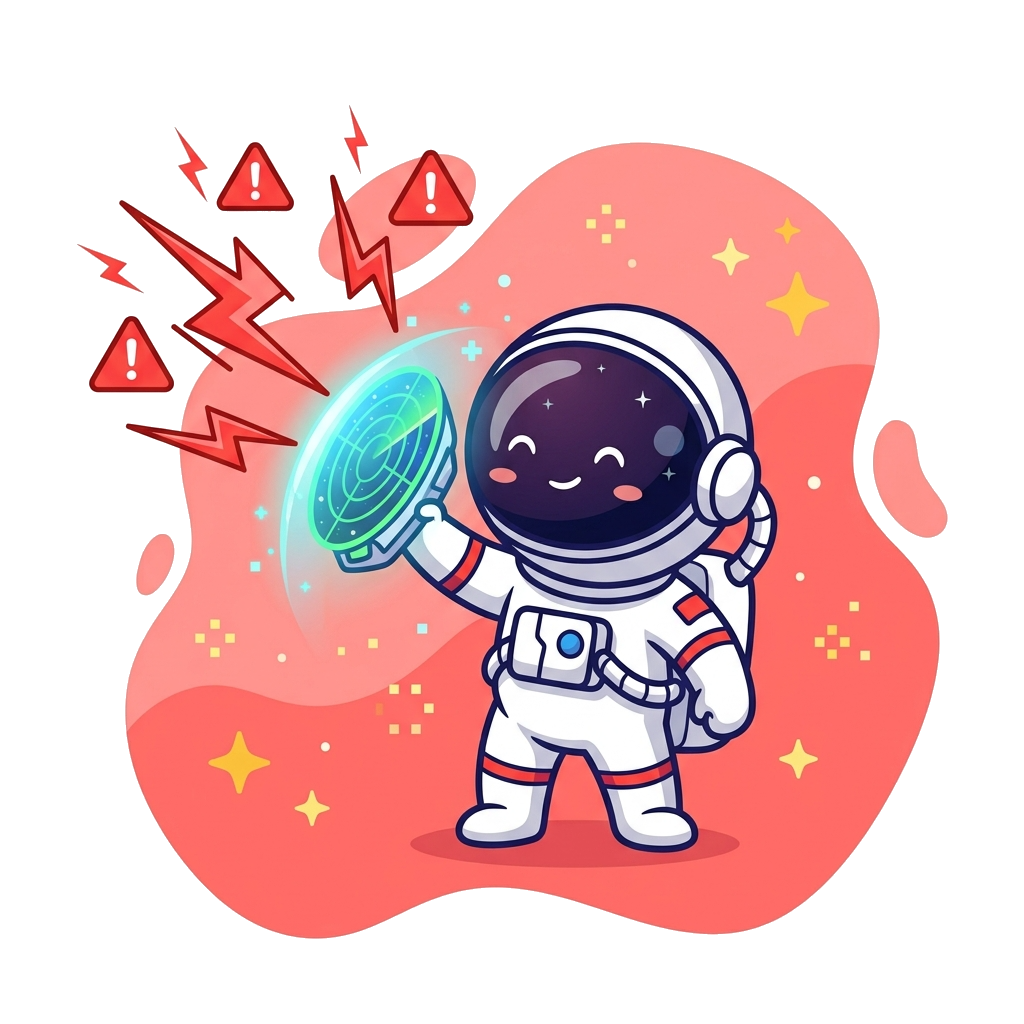 Scam Tracker Astronaut Illustration